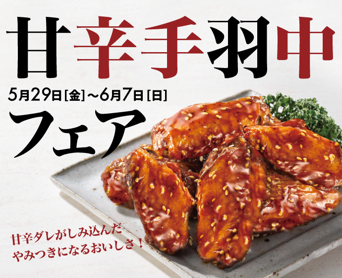 甘辛手羽中フェア